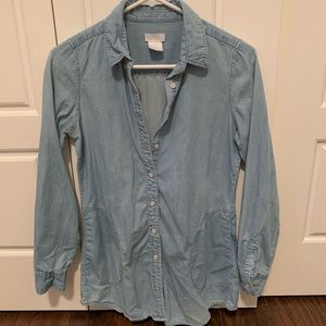 Joe Fresh Long Denim Button Up Top